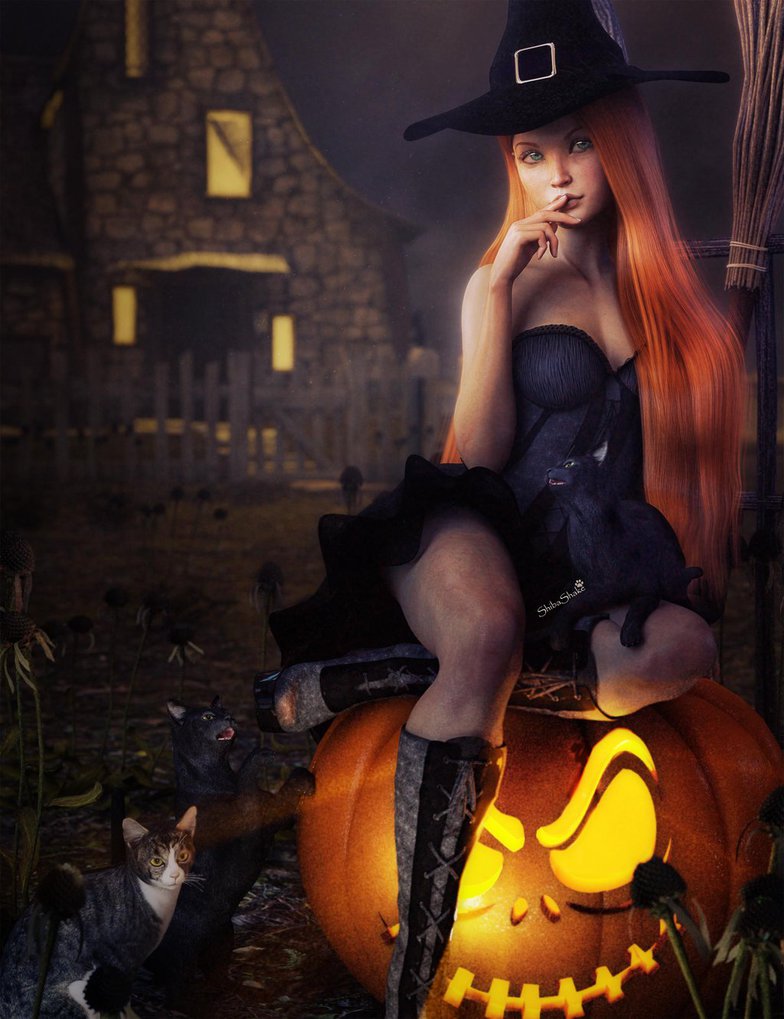 redhead_witch_sitting_on_a_pumpkin__3d_art_by_shibashake-damu5su